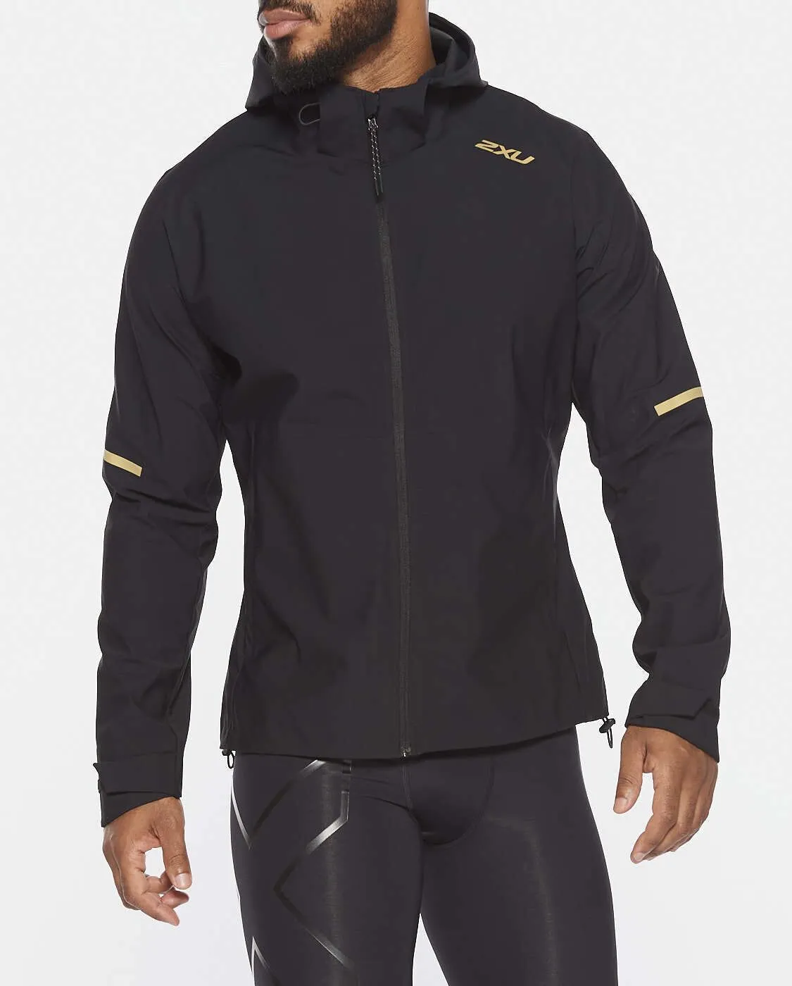 2XU GHST WP Reflective Jacket - Black/Gold