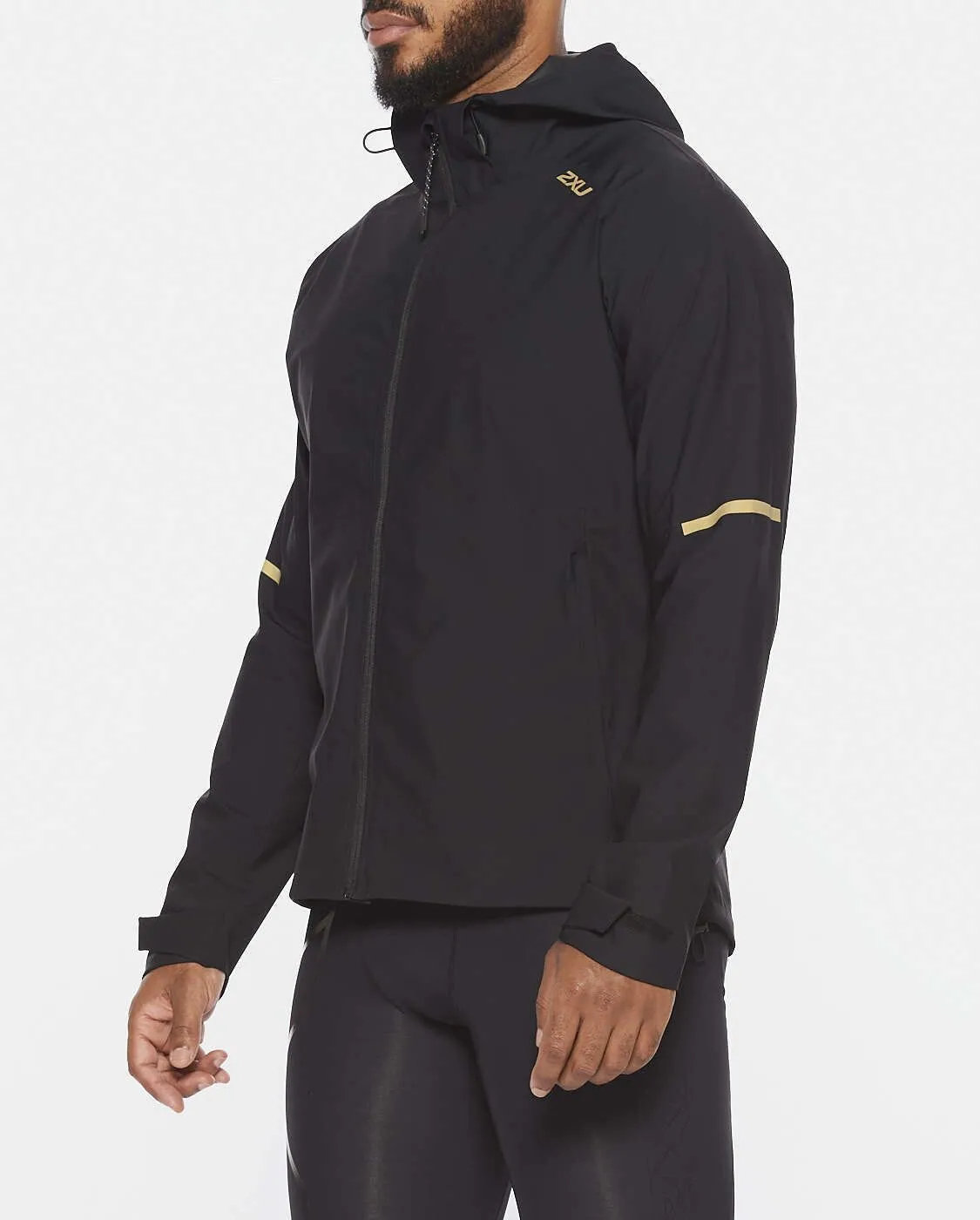 2XU GHST WP Reflective Jacket - Black/Gold