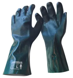Armour Green PVC Cuff  Glove 35cm