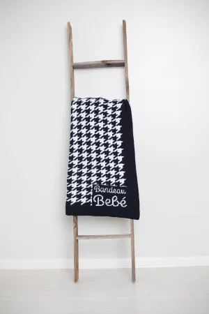 Bandeau Bebe Houndstooth Chunky Knit Baby Blanket