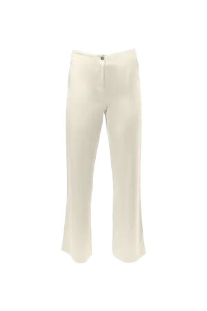 Classic Straight Leg Pants In Cream