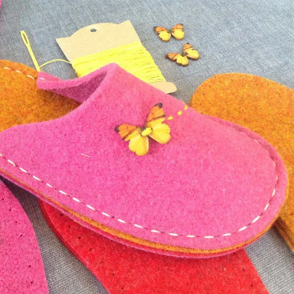 Complete Slipper Kit - Butterfly Button