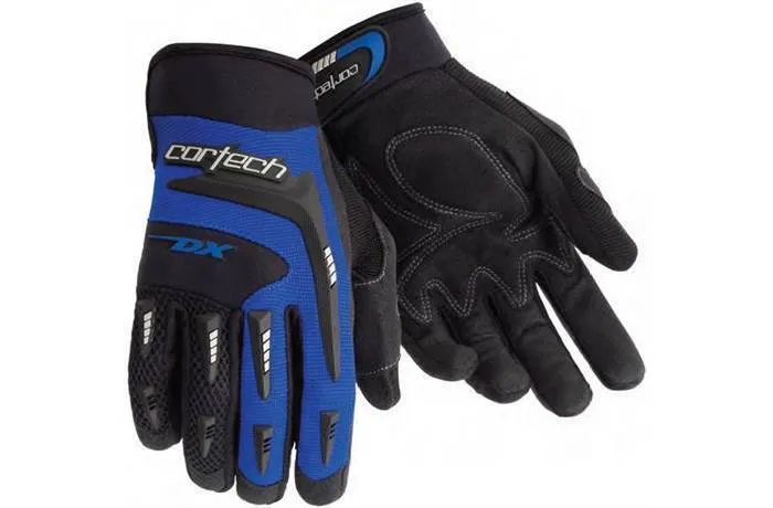 Cortech HDX 3 Men's Black/Blue Leather/Textile Gloves
