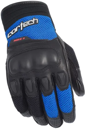 Cortech HDX 3 Men's Black/Blue Leather/Textile Gloves