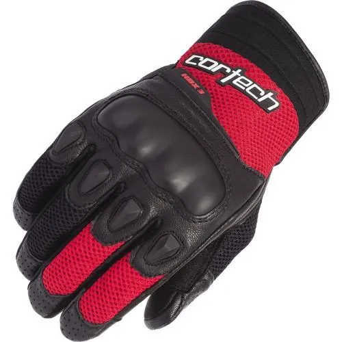 Cortech HDX 3 Men's Black/Red Leather/Textile Gloves