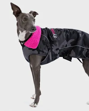Dog Dryrobe in Black Camo & Pink