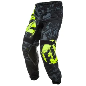 Fly Racing Kinetic Outlaw Men's Black/Hi-Viz Yellow Motocross Pants