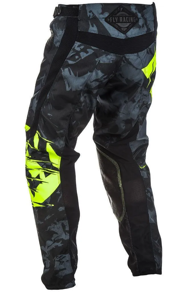 Fly Racing Kinetic Outlaw Men's Black/Hi-Viz Yellow Motocross Pants