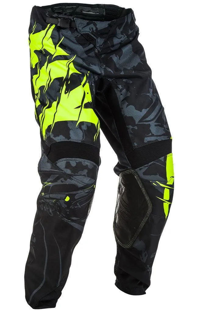 Fly Racing Kinetic Outlaw Men's Black/Hi-Viz Yellow Motocross Pants