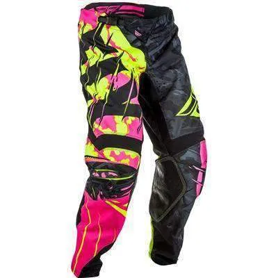 Fly Racing Kinetic Outlaw Men's Black/Neon Pink/Hi-Viz Yellow Motocross Pants