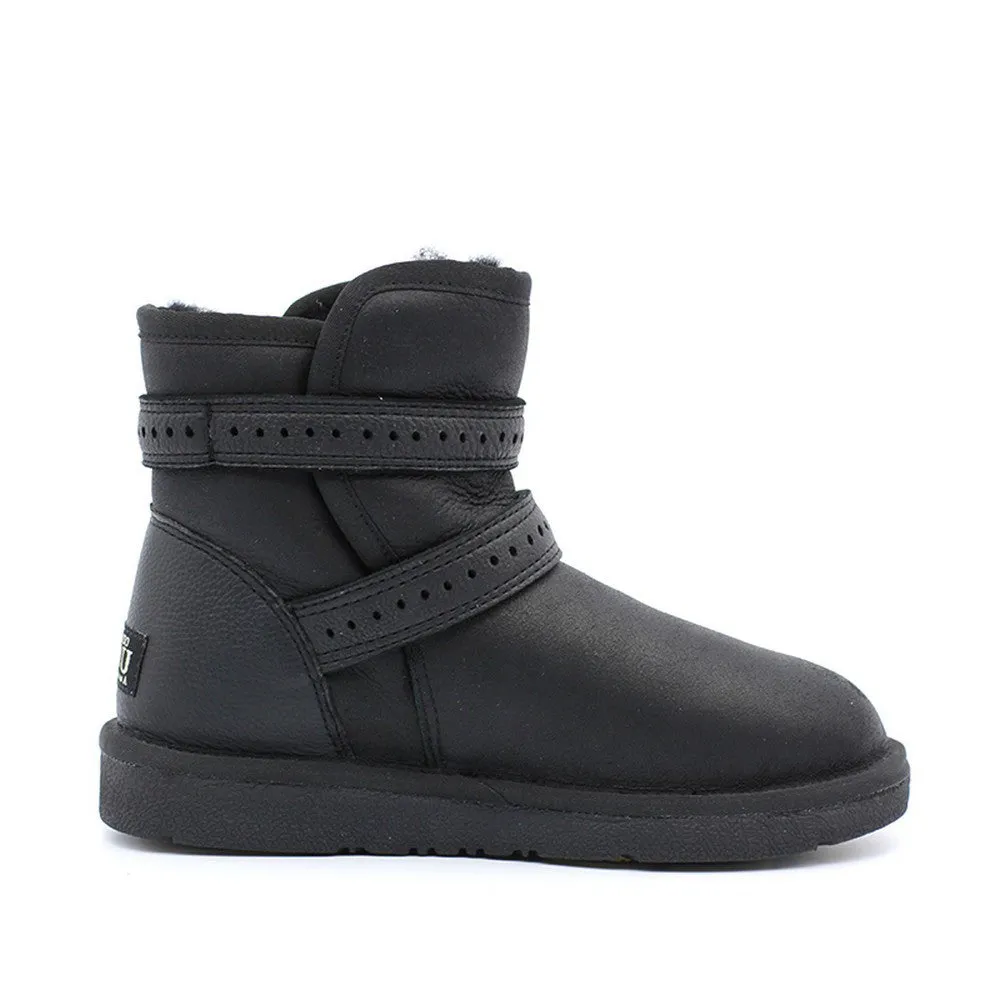 Jazz Buckle Short Ugg Boot - Black