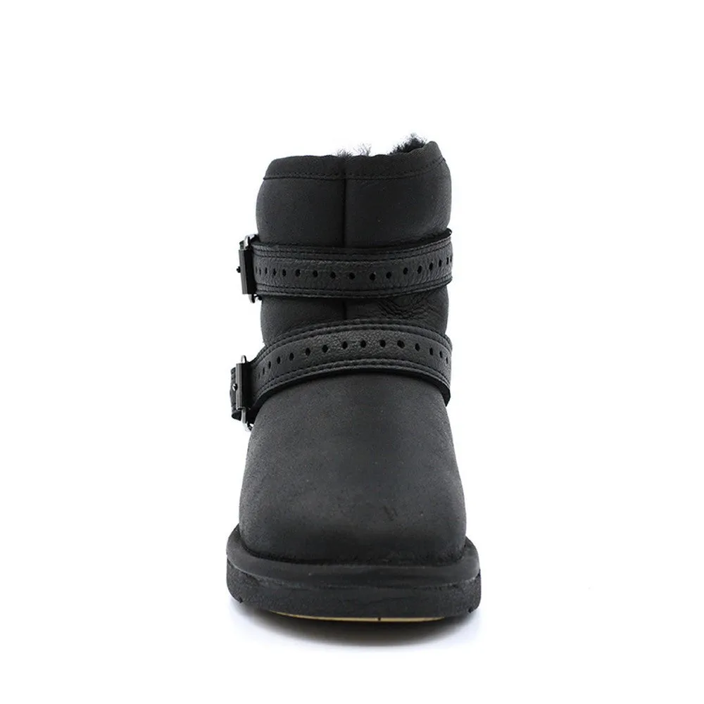Jazz Buckle Short Ugg Boot - Black