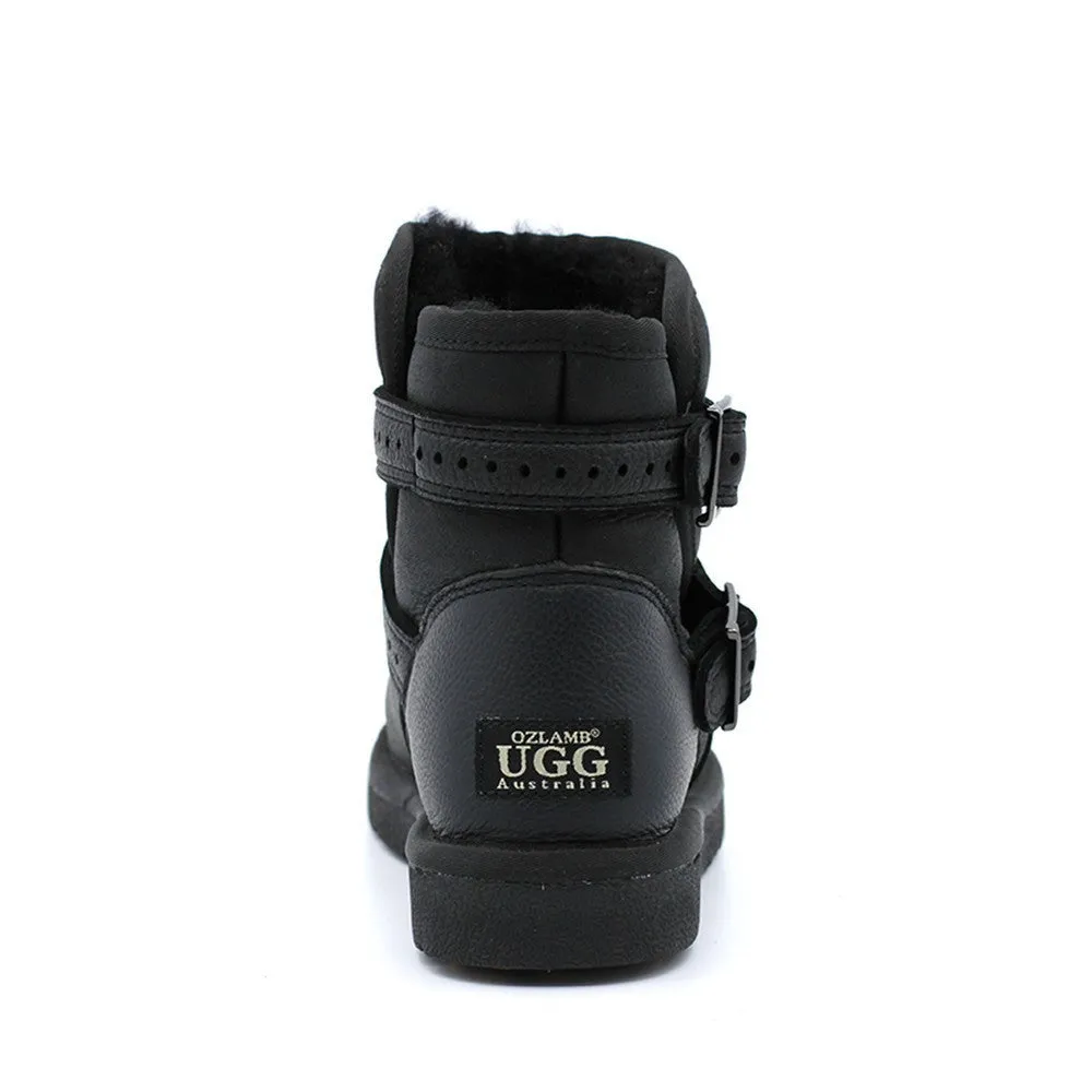 Jazz Buckle Short Ugg Boot - Black