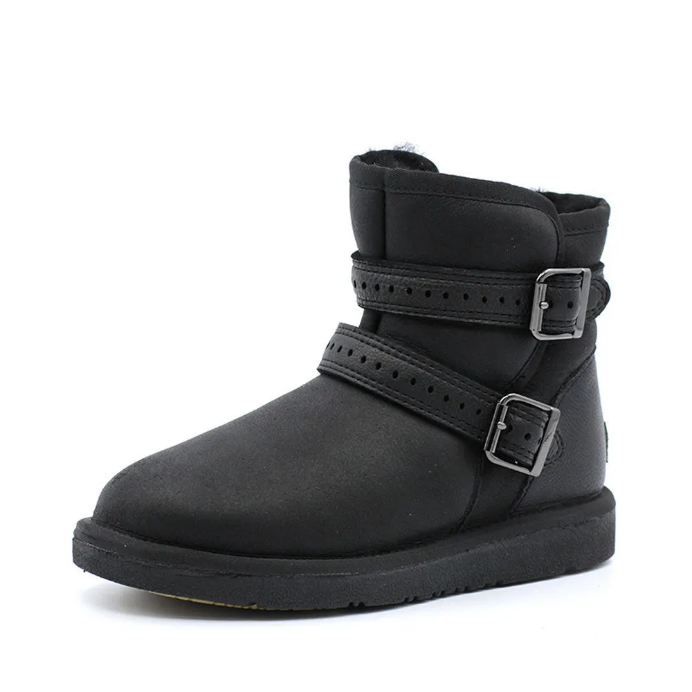 Jazz Buckle Short Ugg Boot - Black