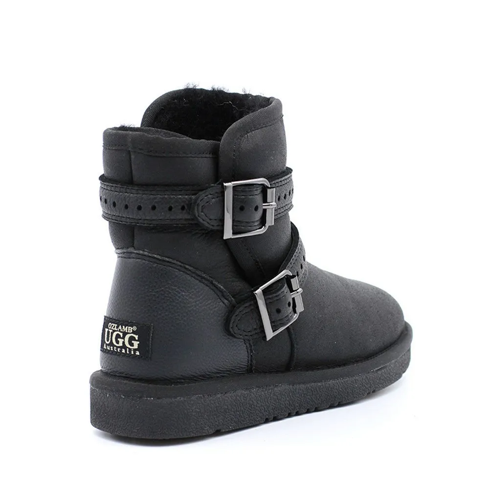 Jazz Buckle Short Ugg Boot - Black