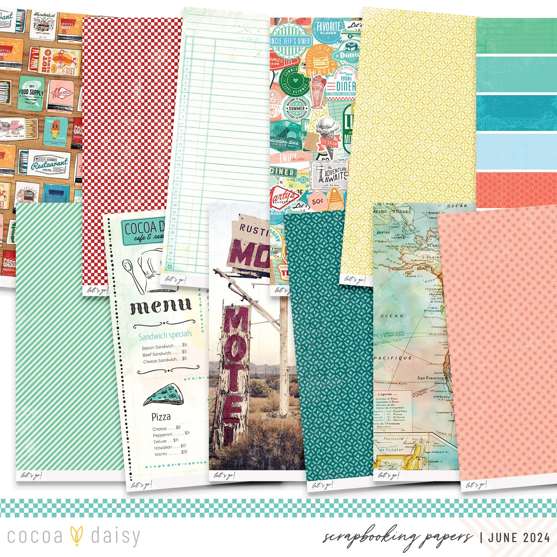 Let's Go 12x12 Set of Monthly Papers June 2024