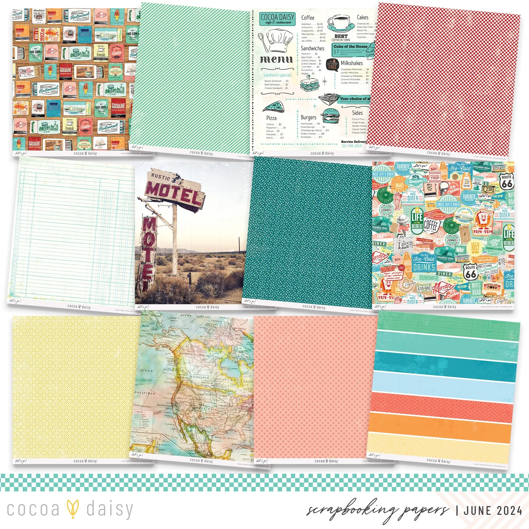 Let's Go 12x12 Set of Monthly Papers June 2024