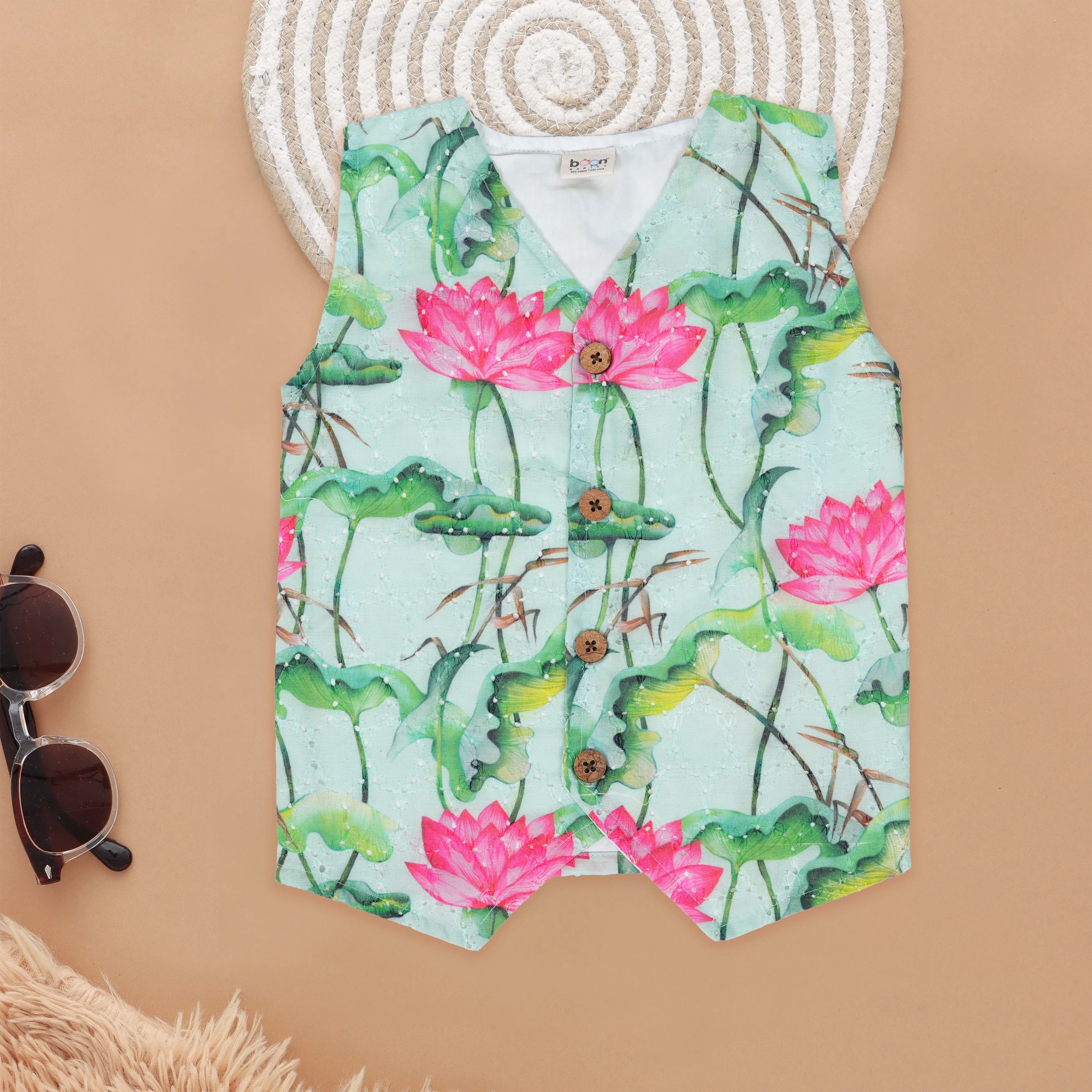 Lotus Garden Printed Girls Co-Ord Set