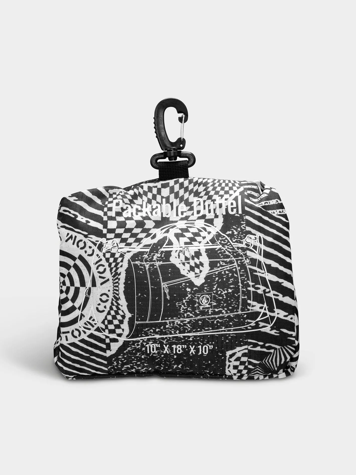 Packable Duffel - Black White