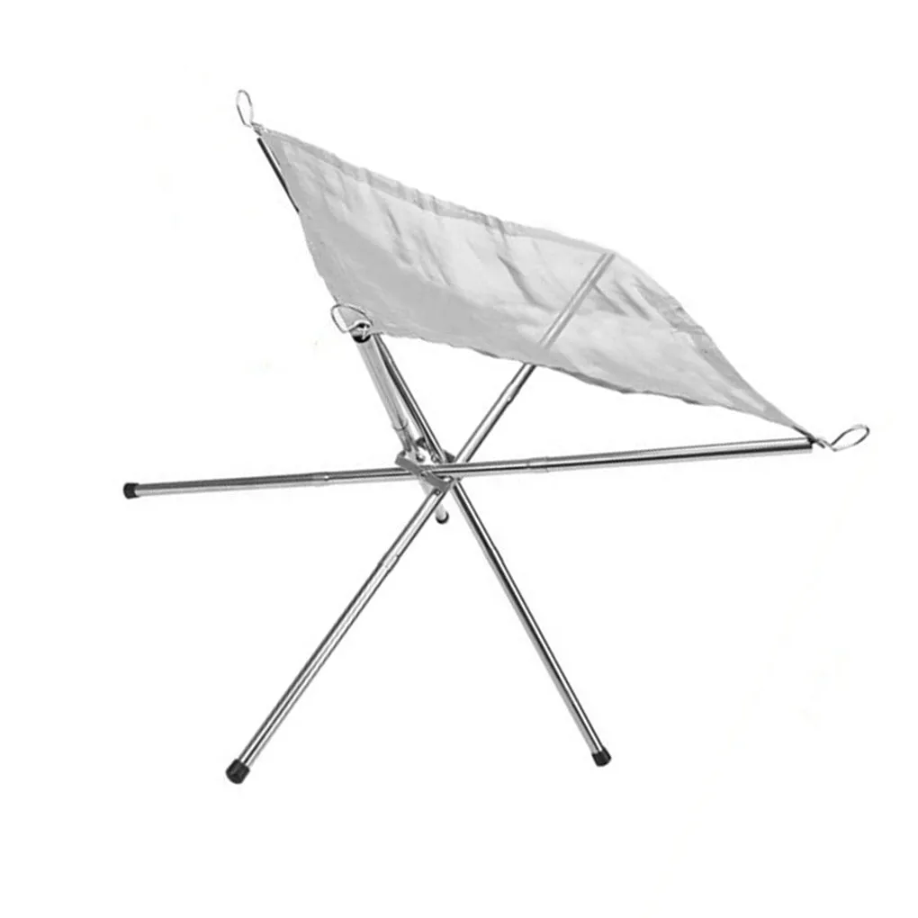 Portable Outdoor Fire Pit Grill Collapsing Steel Mesh Fire Stand Stainless Steel Foldable Mesh Fire Pit Outdoor  BBQ Tools