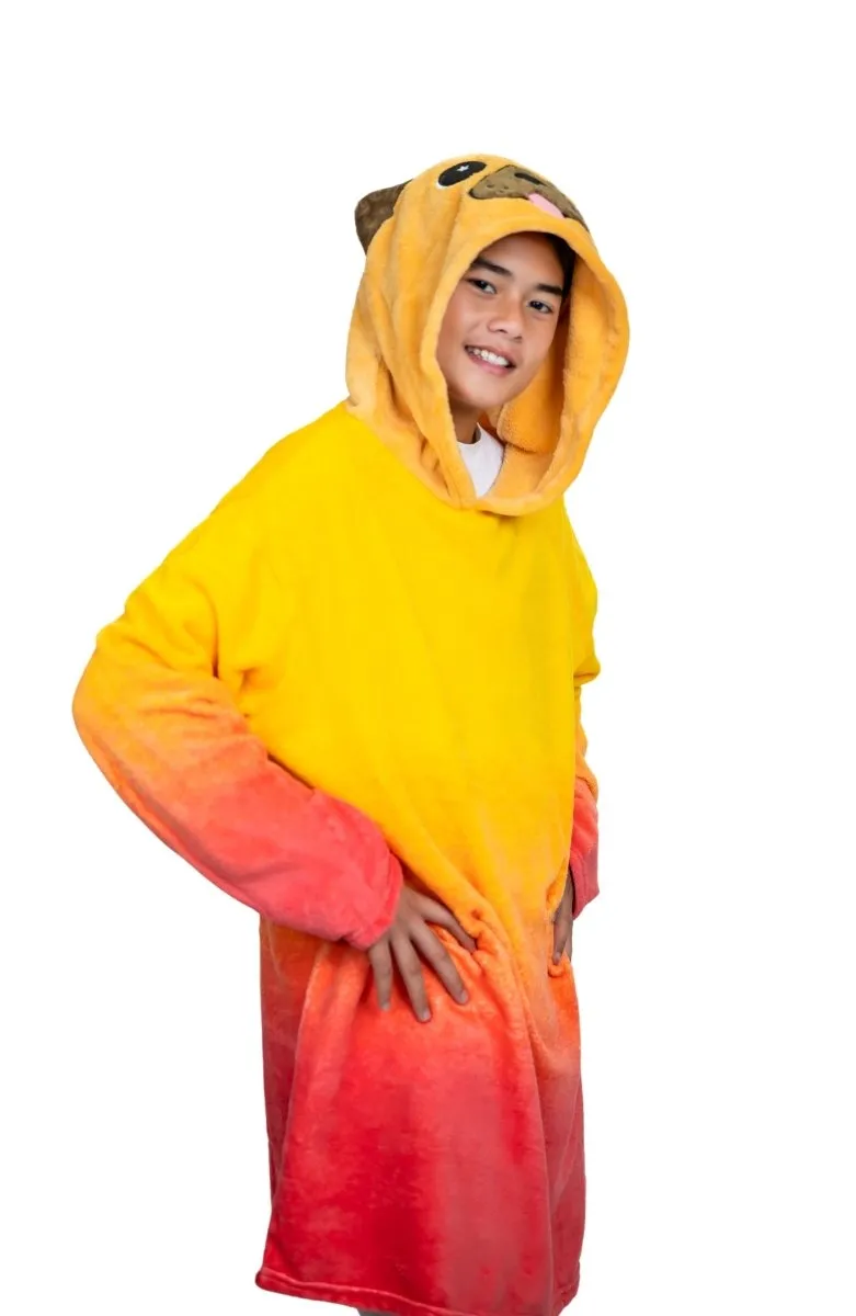 Pug Hooded Blanket