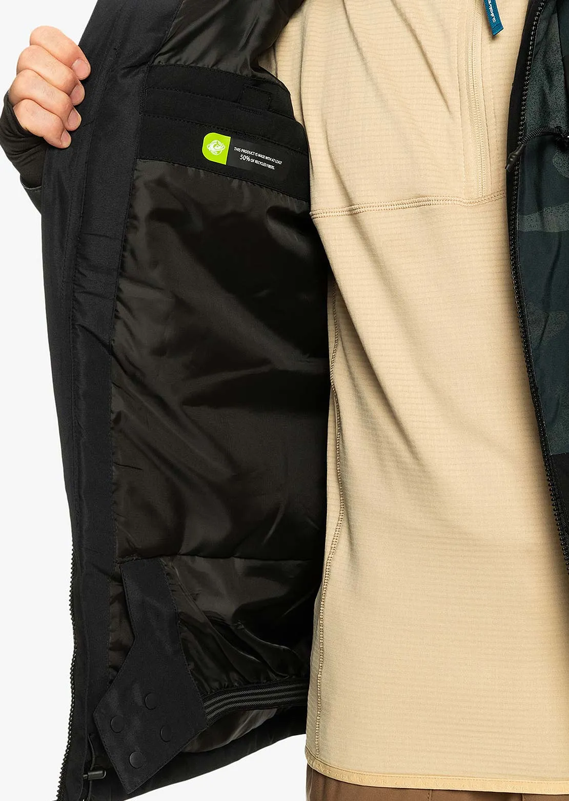 Quiksilver Men's Mission Printed Block Snow Jacket