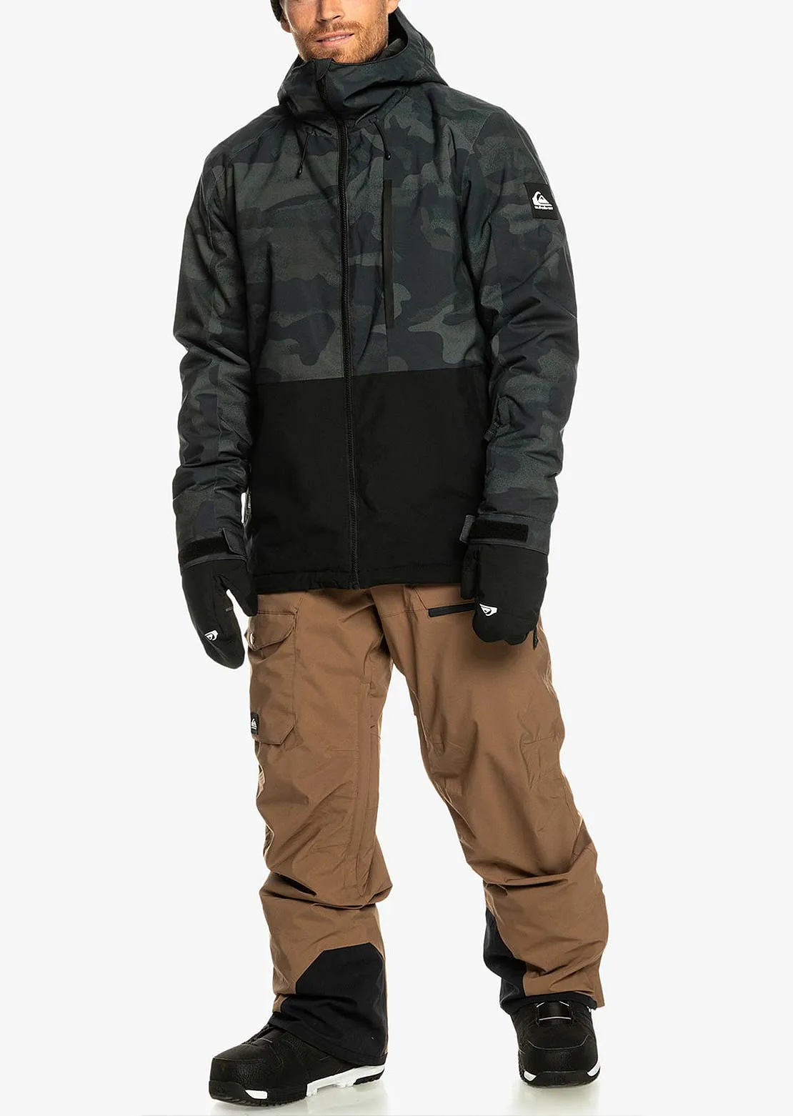 Quiksilver Men's Mission Printed Block Snow Jacket