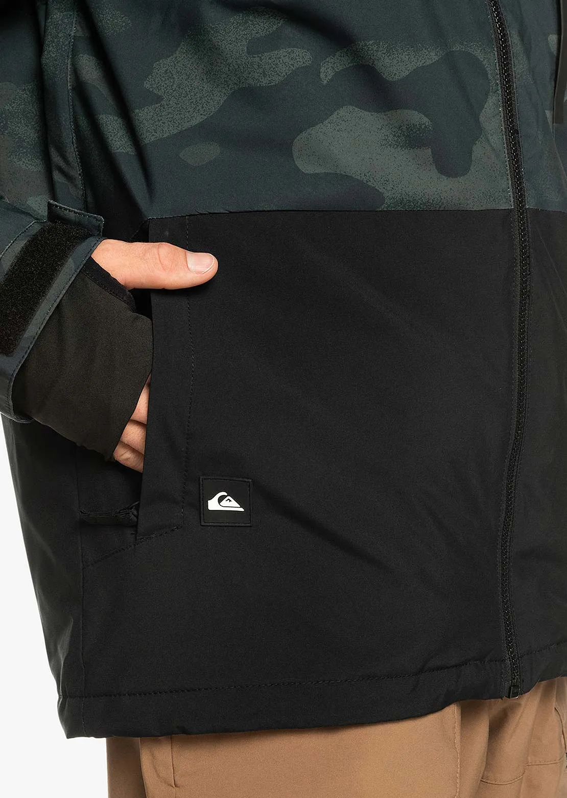 Quiksilver Men's Mission Printed Block Snow Jacket