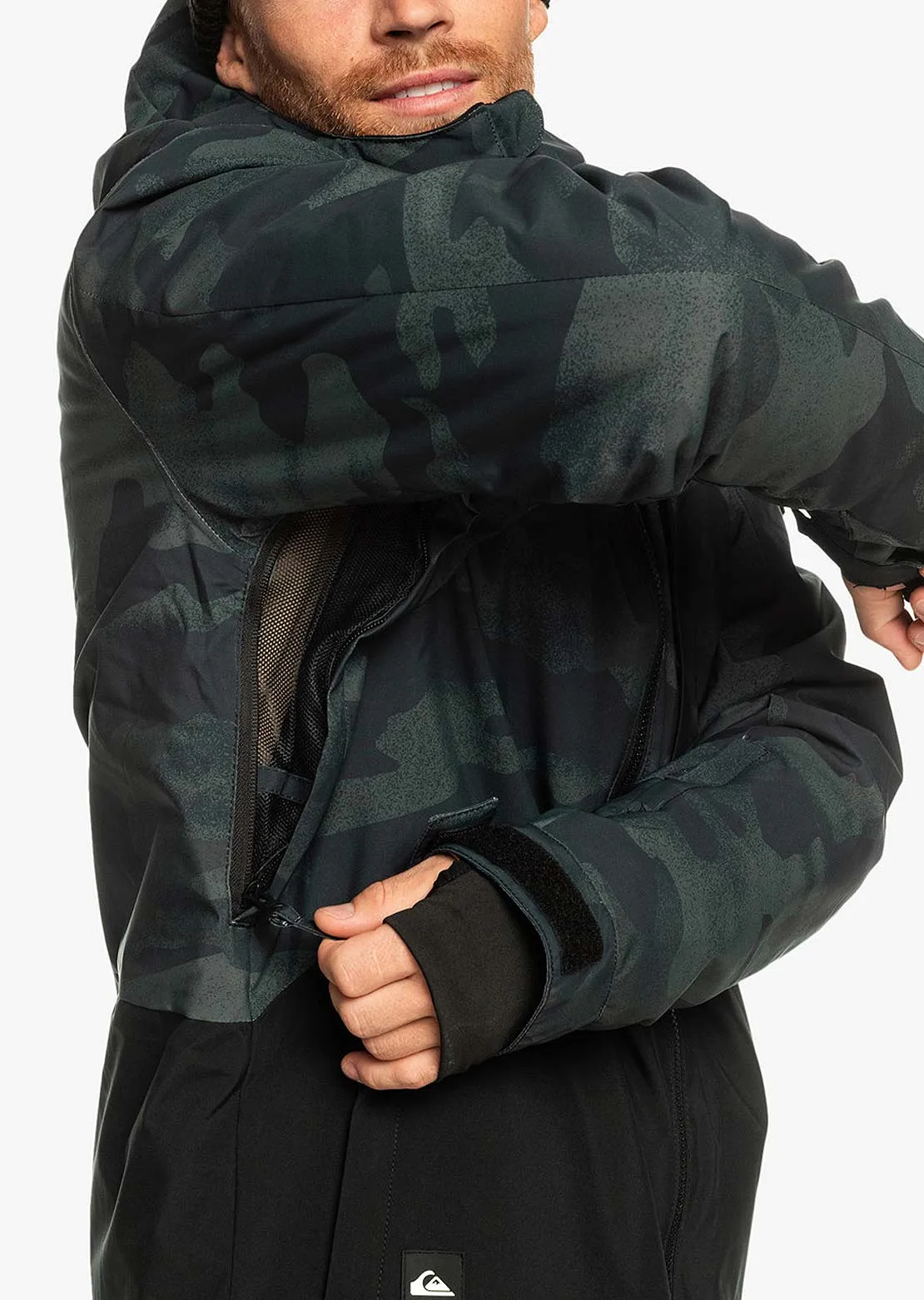 Quiksilver Men's Mission Printed Block Snow Jacket