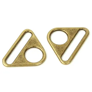 Sallie Tomato - Two Antique 1.5" Triangle Rings