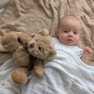 White Cellular Baby Blanket