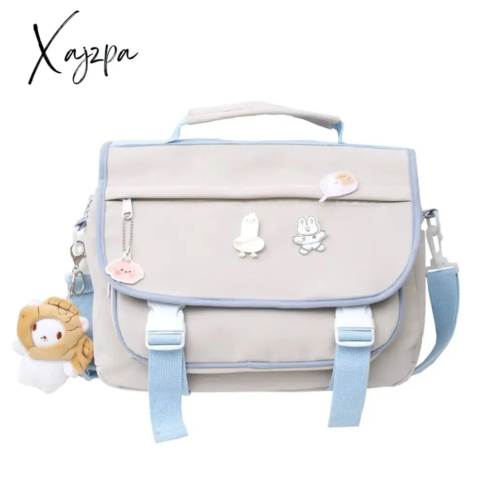 Xajzpa - Women's Bag High Quality Multifunction Waterproof Nylon Women's Backpack Button Portable Small SchoolBag Female Cute Backpack